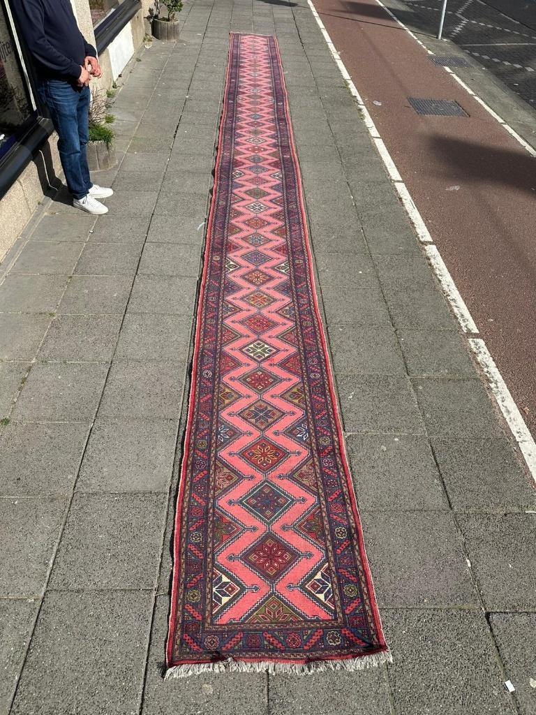 Loper Perzisch Tapijt Hamedan( Runner rug/ Carpet) 950x74 cm, Huis en Inrichting, Stoffering | Tapijten en Kleden, Gebruikt, 50 tot 100 cm