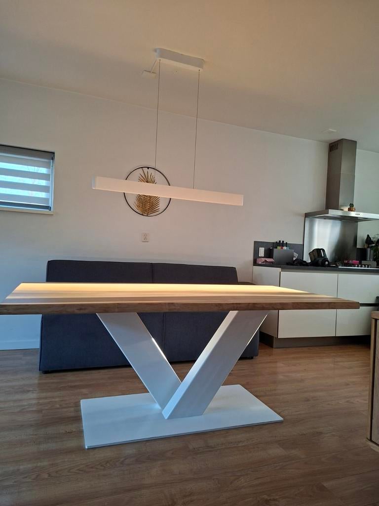 Eiken Boomstamtafel 200x100 – 4,5cm Massief, Huis en Inrichting, Tafels | Eettafels, Ophalen, Eikenhout, 200 cm of meer, 50 tot 100 cm