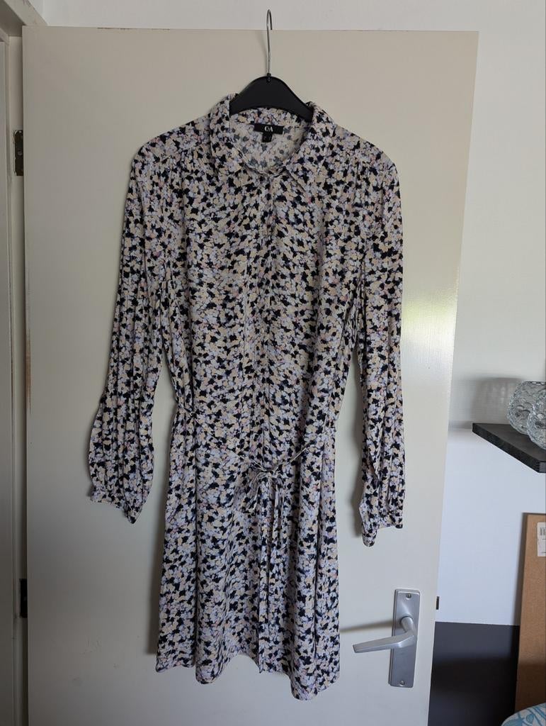 C&A Jurk met print en strikceintuur - 42, Kleding | Dames, Overige kleuren, Maat 42/44 (L), Ophalen of Verzenden, Zo goed als nieuw