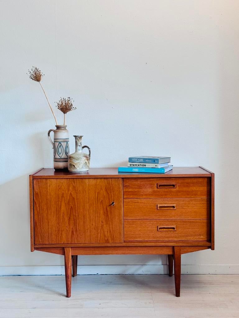 Vintage dressoir Fristho jaren 60 teak, Ophalen, Teakhout, Zo goed als nieuw, Nvt