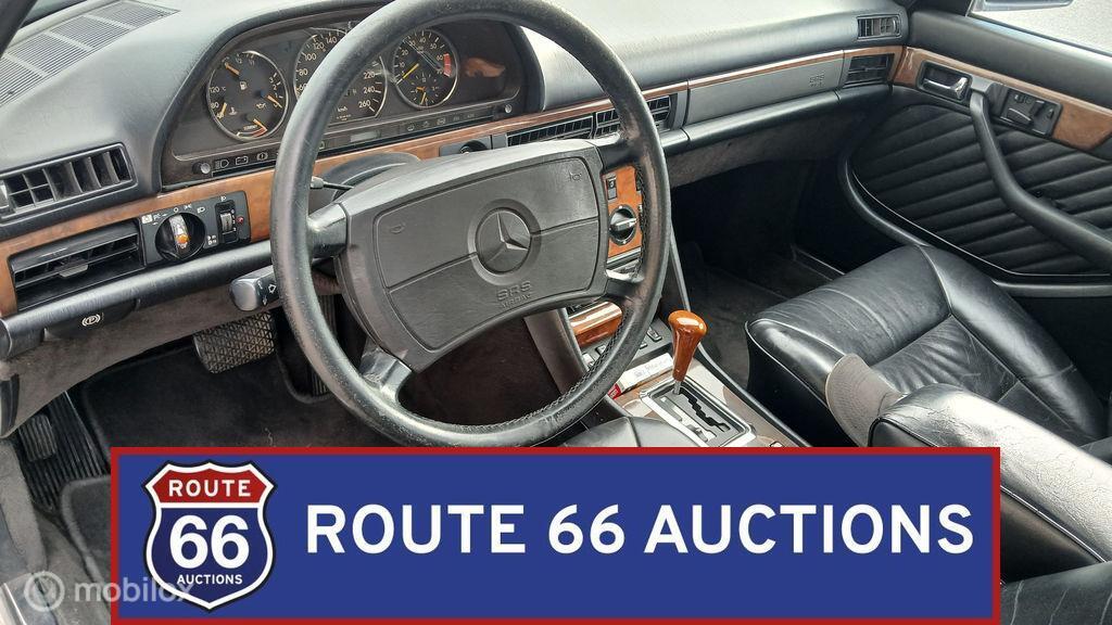 Mercedes-Benz 560 SEL | 1988 | Route 66 Auctions, Auto's, Overige carrosserieën, Zwart, Mercedes-Benz, Bedrijf