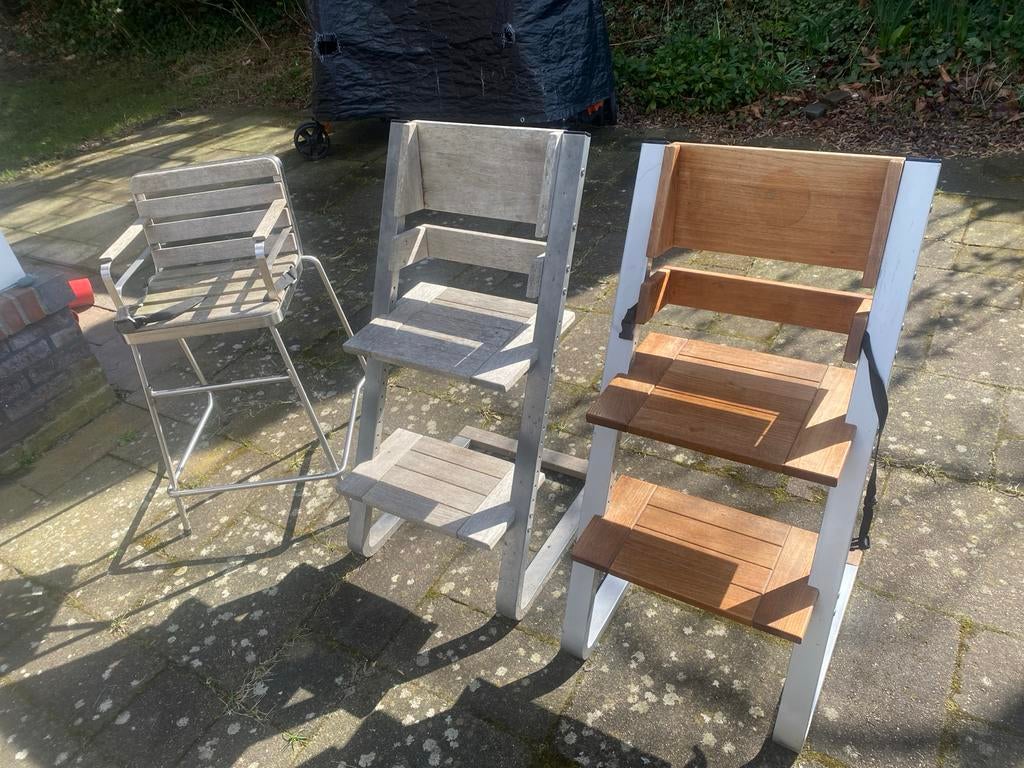 Childwood kinderstoelen (2 stuks) en peuterstoel, Kinderen en Baby's, Kinderstoelen, Gebruikt, Meegroeistoel, Ophalen of Verzenden