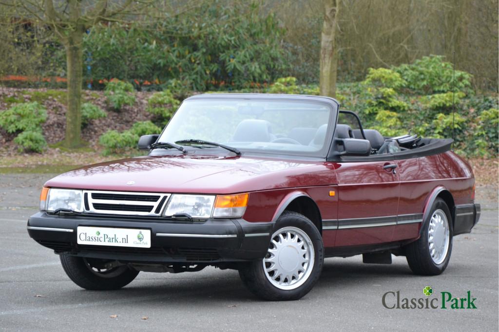 Saab 900 i cabriolet (bj 1993), Auto's, Oldtimers, Zwart, Cabriolet, Leder, Bedrijf