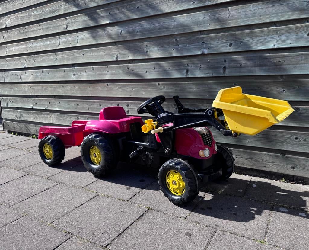 Rolly Toys traptractor met aanhanger en schep, Ophalen, Gebruikt