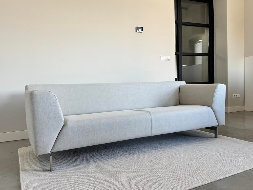 Rolf Benz Linea– 3-zits 217 cm | Neutraal Crème-Grijs |, Tweepersoons, 75 tot 100 cm, Zo goed als nieuw, Rechte bank