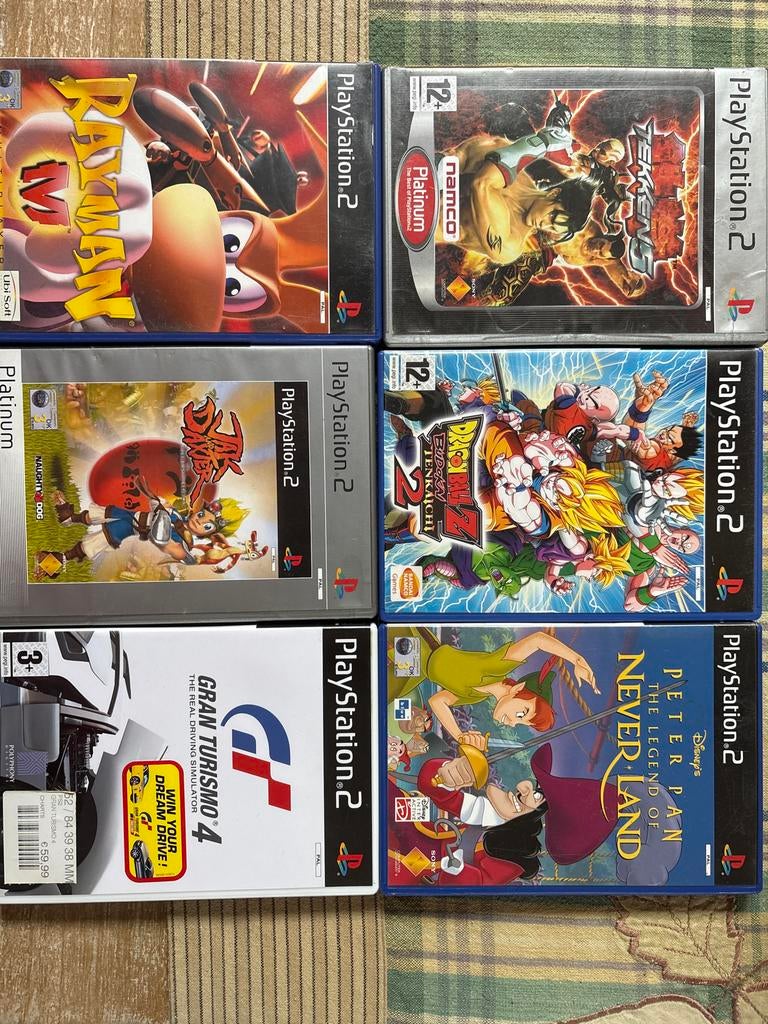 Oa Gran Turismo 4, dragonball z Tekken PlayStation 2 spellen, Spelcomputers en Games, Ophalen, Gebruikt, 1 speler, Racen en Vliegen