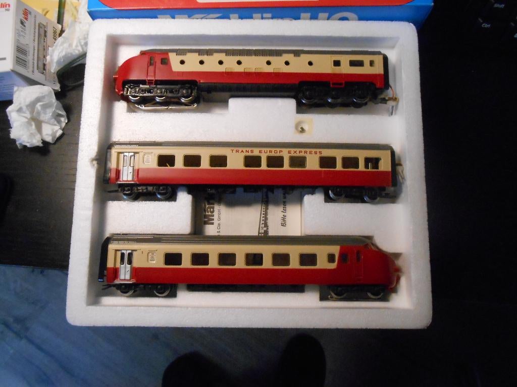 Märklin 3071 TEE RAm Bazel Amsterdam, 3 delige diesel trein, Wisselstroom, Treinset, Ophalen of Verzenden, Zo goed als nieuw
