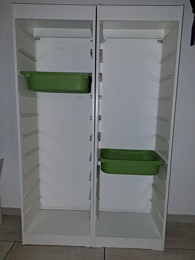 2 Ikea TROFAST kasten inclusief 2 groene bakken, Huis en Inrichting, Kasten | Kledingkasten, Zo goed als nieuw, 100 tot 150 cm