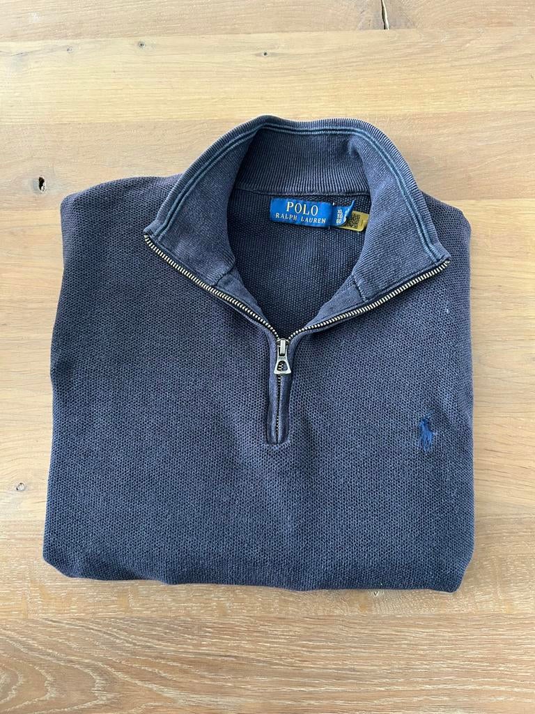 Ralph Lauren Quarter Zip XL - Donkerblauw, Ophalen of Verzenden, Gedragen, Maat 56/58 (XL), Blauw