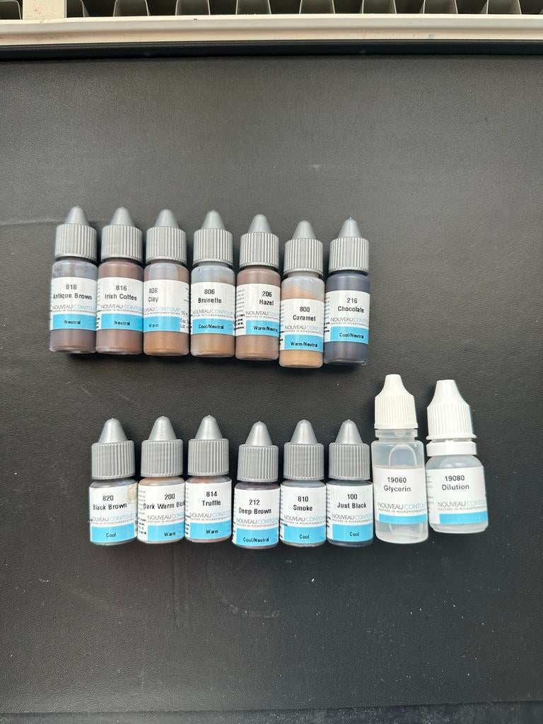 Nouveau Contour Permanente Make-up (PMU) Pigmenten - Nieuw, Bruin, Gehele gezicht, Nieuw, Ophalen of Verzenden