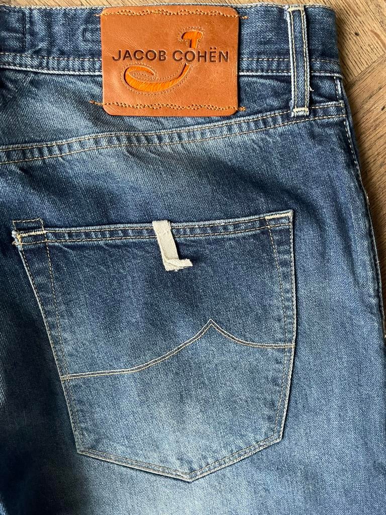 Jacob Cohen J656C jeans maat 35, valt ruim, Ophalen of Verzenden, Gedragen, Blauw, W36 - W38 (confectie 52/54)