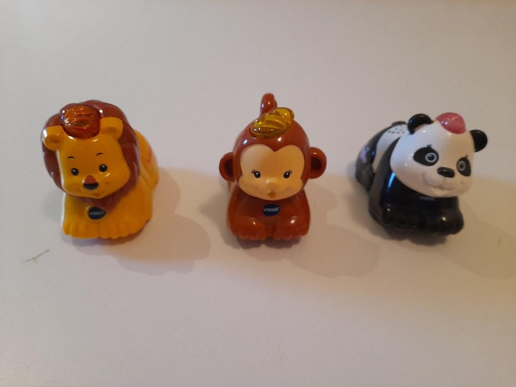 Vtech zoef zoef dieren leeuw, aap en panda, Ophalen, Gebruikt, 6 maanden tot 2 jaar