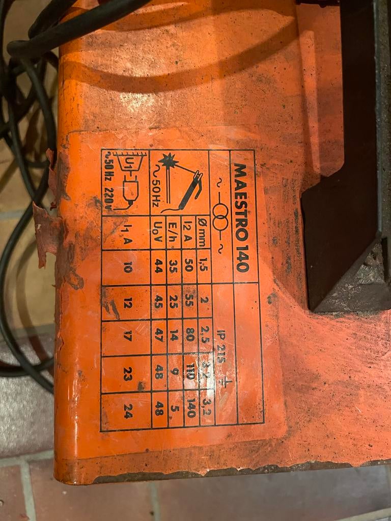 Maestro 140 Lasapparaat - Gebruikt, Ophalen, Gebruikt, Minder dan 150 ampère, Elektroden