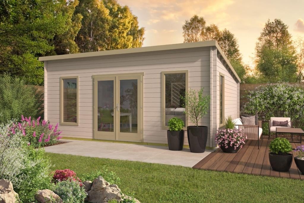 Blokhut - Tuinhuis Calpe | 44 mm | onbehandeld, Verzenden, Nieuw