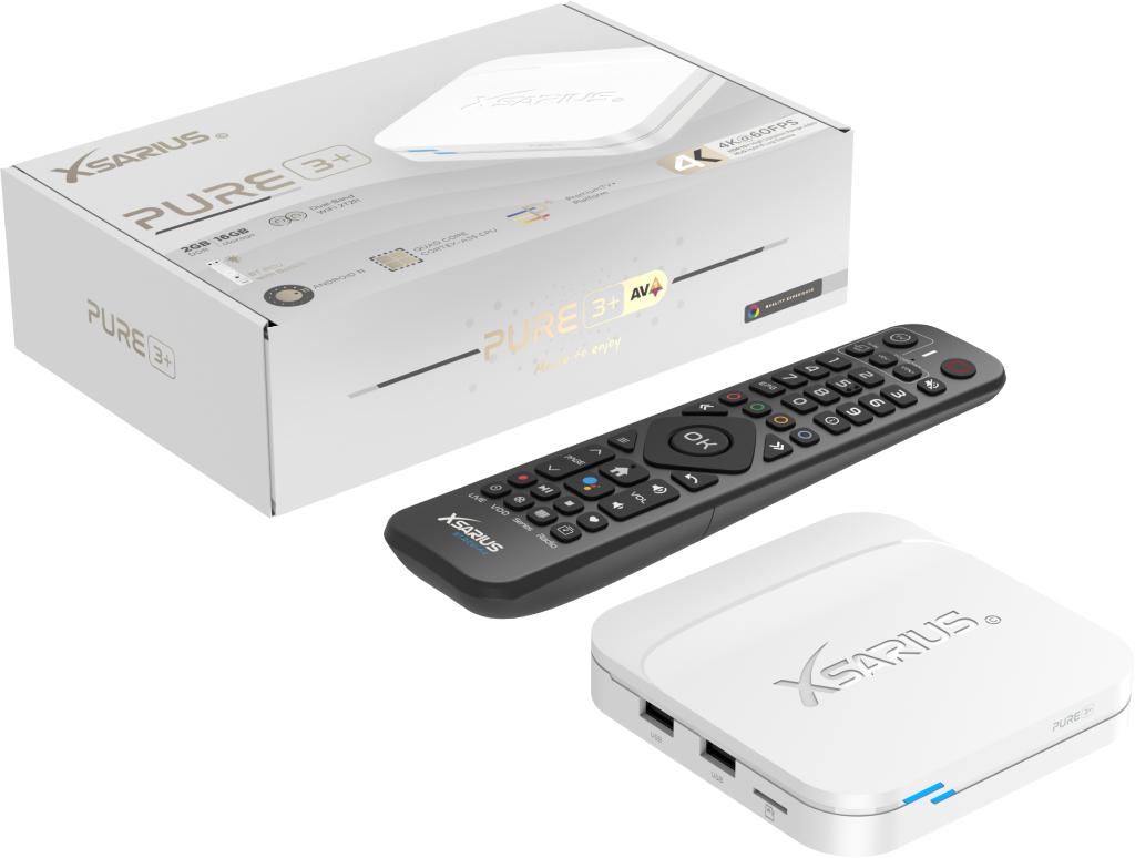 Retour: Xsarius Pure 3+ Streaming Box 4K UHD – White, Ophalen of Verzenden, Zo goed als nieuw, USB 2, Minder dan 500 GB