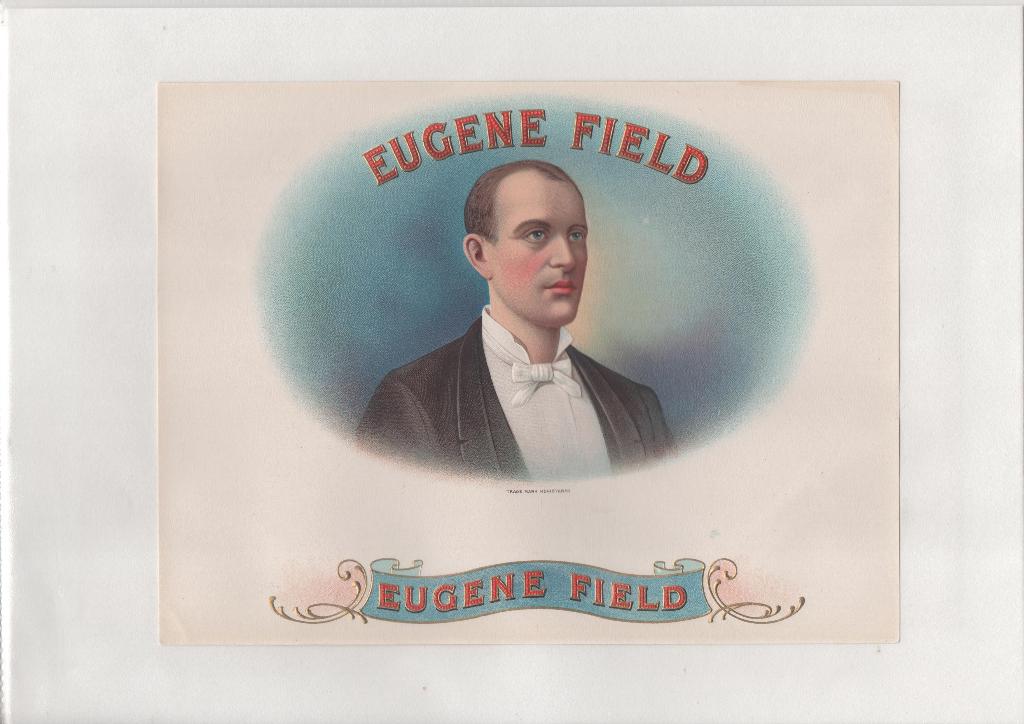 Sigarenband 38 Etiket Eugene Field, Verzamelen, Ophalen of Verzenden, Zo goed als nieuw, Sigarenbandjes