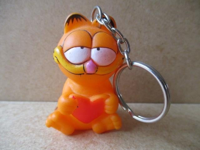 adv10904 garfield sleutelhanger, Ophalen, Garfield, Gebruikt, Beeldje of Figuurtje