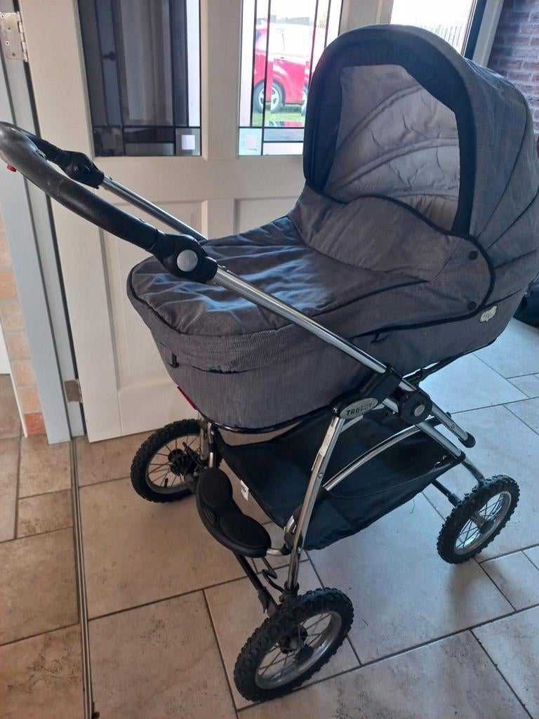 Bebe Confort Trophy 3 in 1 kinderwagen met luchtbanden, Gebruikt, Combiwagen, Met autostoeltje, Ophalen