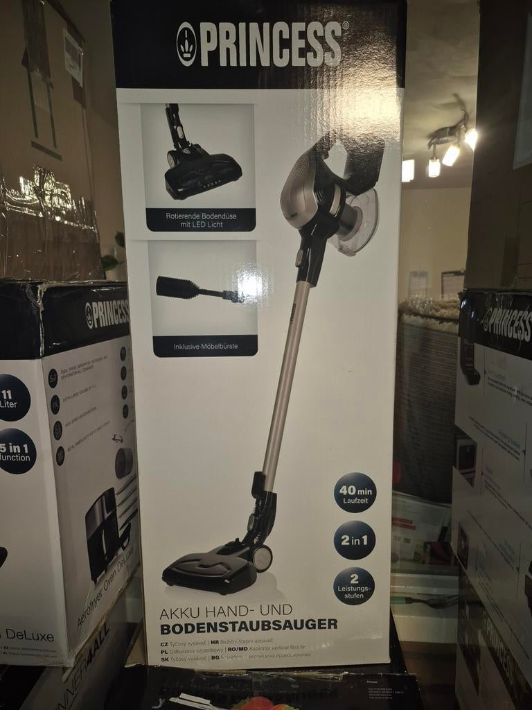 Princess Akku Hand- en Bodenstofzuiger - Nieuwstaat, Witgoed en Apparatuur, Stofzuigers, Zo goed als nieuw, Stofzuiger, Minder dan 1200 watt