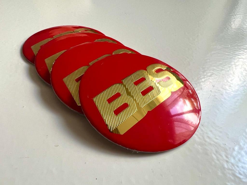 BBS PLAK EMBLEEM 56 MM FRIS JE WIELEN OP ALLU ACHTERKANT, Ophalen of Verzenden, Nieuw