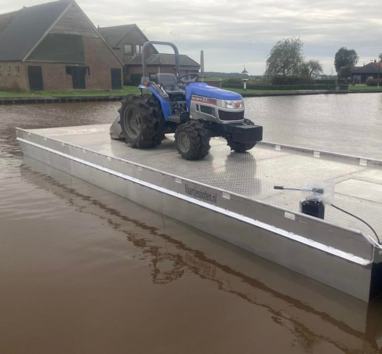 Aluminium ponton werkboot, Ophalen of Verzenden, Nieuw, Benzine, Ponton