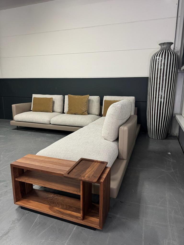 Showroommodel Rolf Benz Sina modulaire bank | stof en leder, Ophalen, Design, rolf benz, de sede, artifort, leolux, flexform, minotti