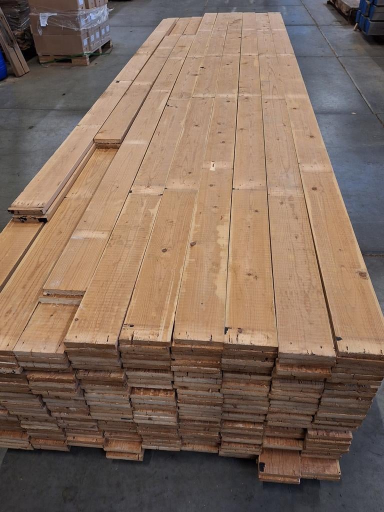 Grenen  sloophout  planken  wandbekleding  lambrisering, Ophalen of Verzenden, Gebruikt, Grenen