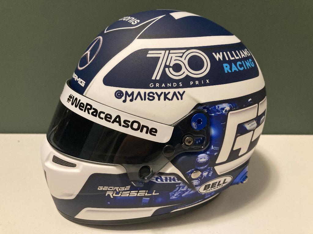 ✅ George Russell 1:2 helm Monaco 2021 Williams Racing F1, Verzamelen, Automerken, Motoren en Formule 1, Nieuw, Formule 1, Ophalen of Verzenden