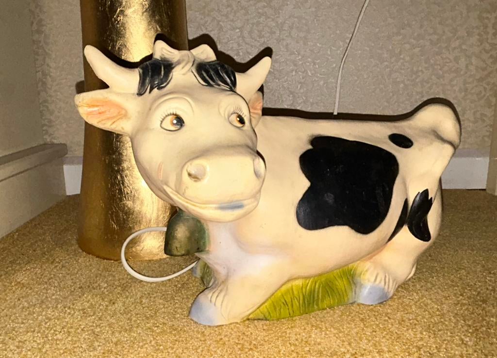 Vintage Koe lamp, Ophalen, Zo goed als nieuw, Dieren koelamp