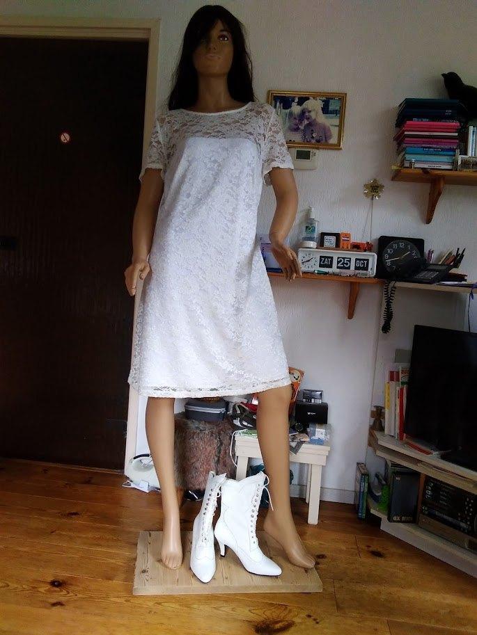 Trouwjurk / cocktailjurk maat 46, Barbara Schwarzer, Wit, Barbara Schwarzer, Maat 46/48 (XL) of groter, Nieuw