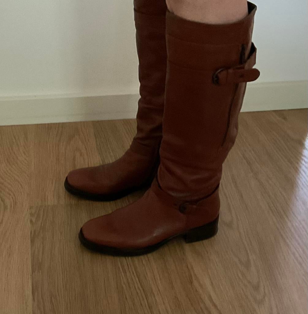 Dick Boons damerlaarzen maat 38, Ophalen of Verzenden, Zo goed als nieuw, Bruin, Hoge laarzen