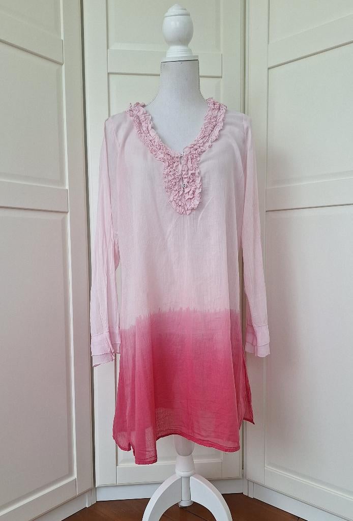 DIDI roze degradé longsleeve tuniek blouse jurk, maat XL, Maat 46/48 (XL) of groter, Didi, Ophalen of Verzenden, Roze
