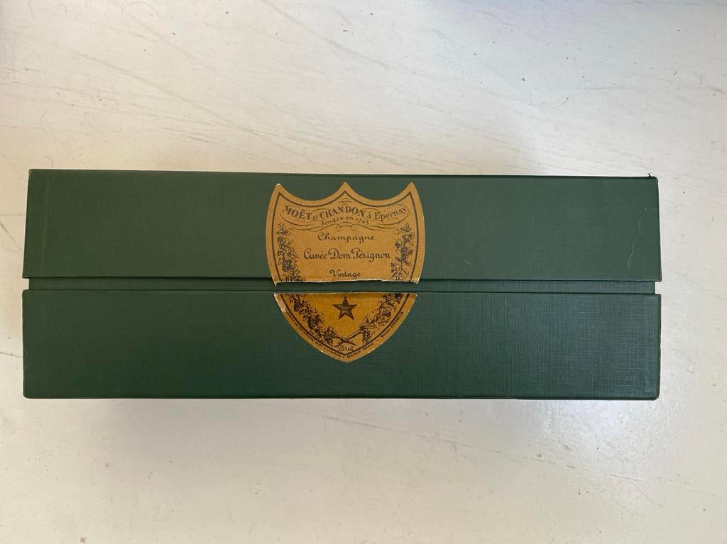 Lege fles Dom Perignon 1987 + Doos, Ophalen of Verzenden, Frankrijk, Champagne