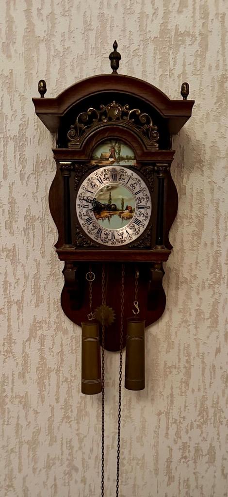 Prachtige wandklok eiken, Ophalen