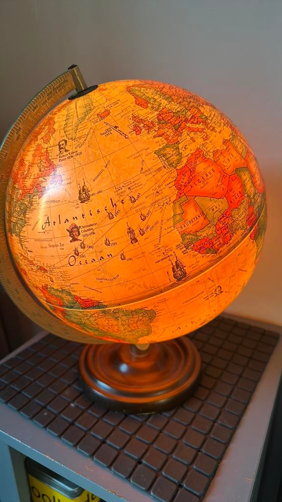 Vintage Aardbol - Educatief en Decoratief, Ophalen of Verzenden, Gebruikt