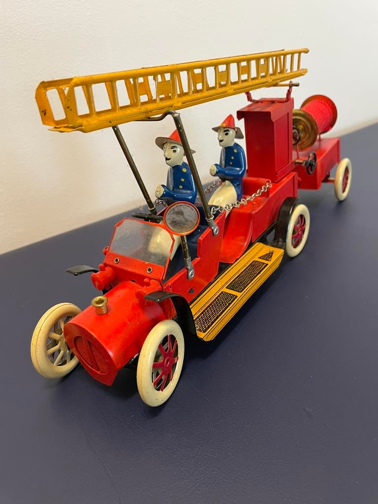 Brandweerauto van blik, Antiek en Kunst, Antiek | Speelgoed, Ophalen of Verzenden
