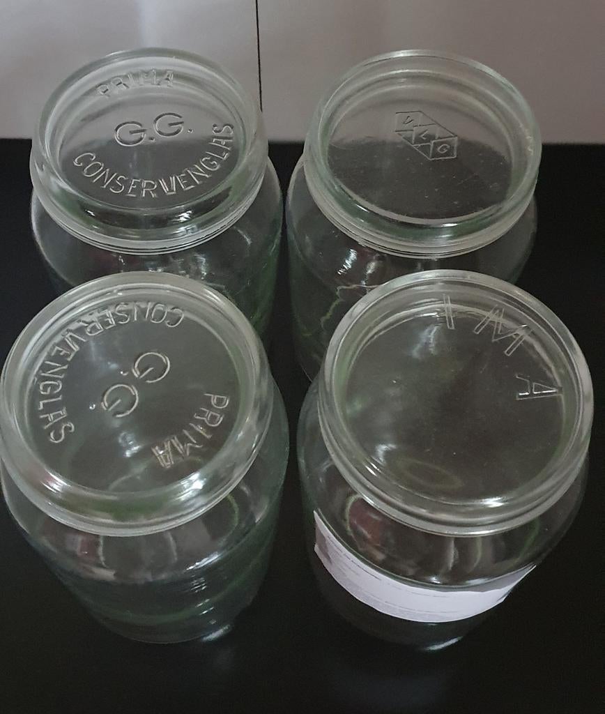 4 weckpotten 1 1/5 liter, Ophalen of Verzenden, Zo goed als nieuw, Rvs