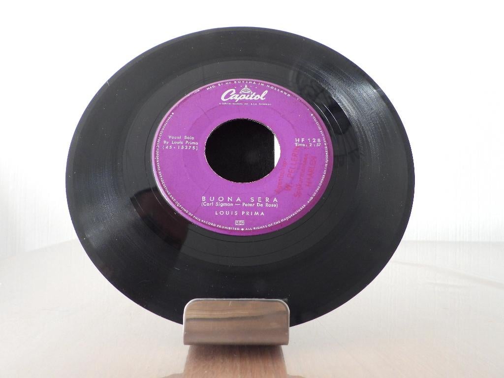 single Louis Prima – Oh Marie - Buona Sera 1958 nl, Cd's en Dvd's, Vinyl Singles, Ophalen of Verzenden, Gebruikt, Pop, Single