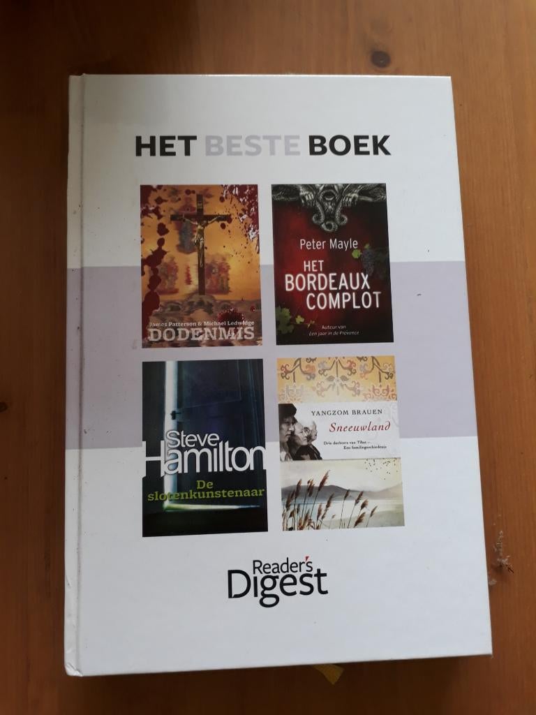 Het Beste boek Reader's Digest - 4 boeken in 1 band, Gelezen, Wereld overig, Ophalen of Verzenden, J.Patterson/M.Ledwidge/P.Mayle/St.Hamilton/Y.Brauen