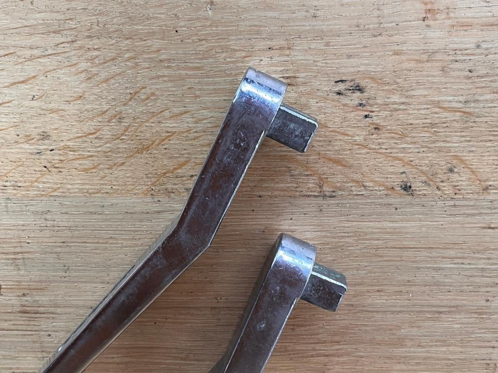 2 x Enkes lierhendel 30 cm, Ophalen of Verzenden, Gebruikt, Lijn of Blok