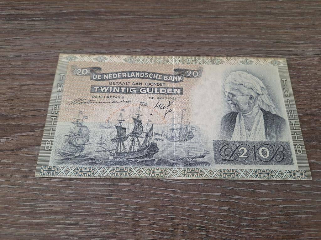 Heel mooi biljet 20 gulden Emma, 1941, Ophalen of Verzenden, 25 gulden