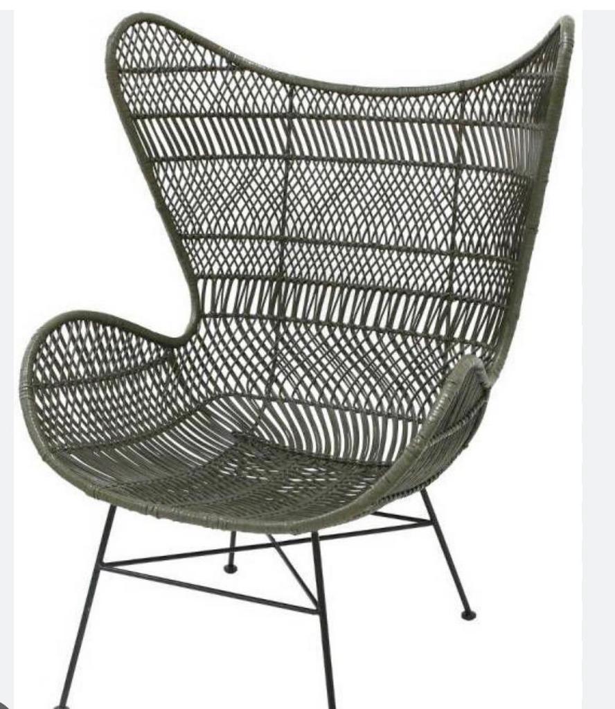 Stijlvolle HK Living rotan stoel, Huis en Inrichting, Riet of Rotan, Ophalen of Verzenden, Zo goed als nieuw, Eén