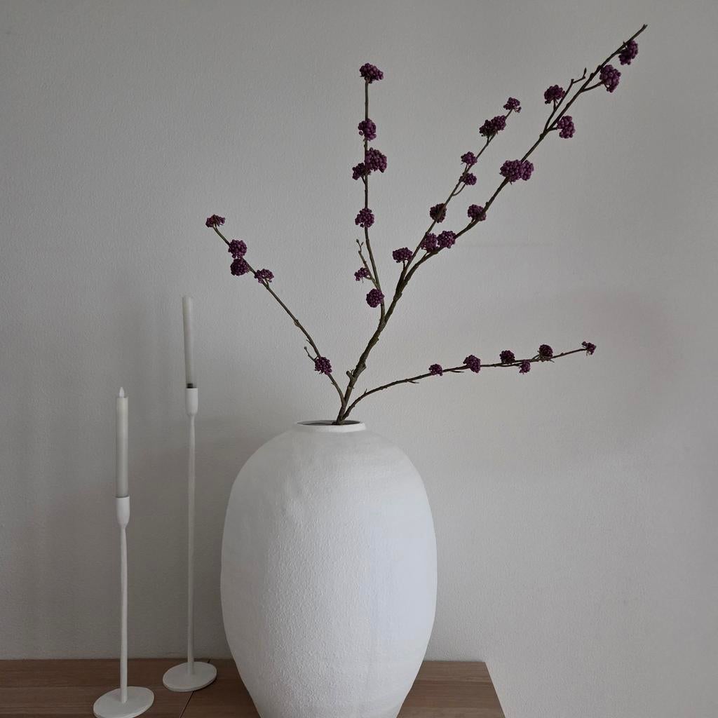 Decoratie Tak 115cm Paars Bessen, Ophalen of Verzenden, Zo goed als nieuw