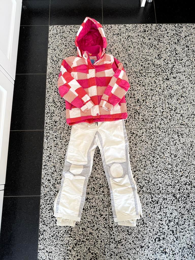 Ski setje - witte broek en jas, Meisje, Ophalen of Verzenden, Zo goed als nieuw, Hema