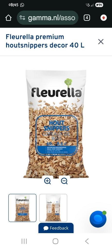 Houtsnippers 3 dichte zakken, Ophalen, Nieuw, Bruin, Overige typen