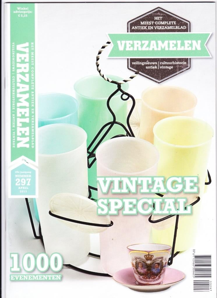 tijdschrift Verzamelen 297 april 2013 vintage special, Boeken, Ophalen of Verzenden, Zo goed als nieuw, Overige typen