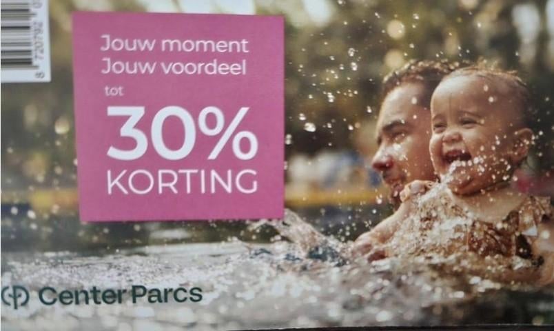 Centerparcs tot 30% korting!, Kortingsbon, Bungalowpark