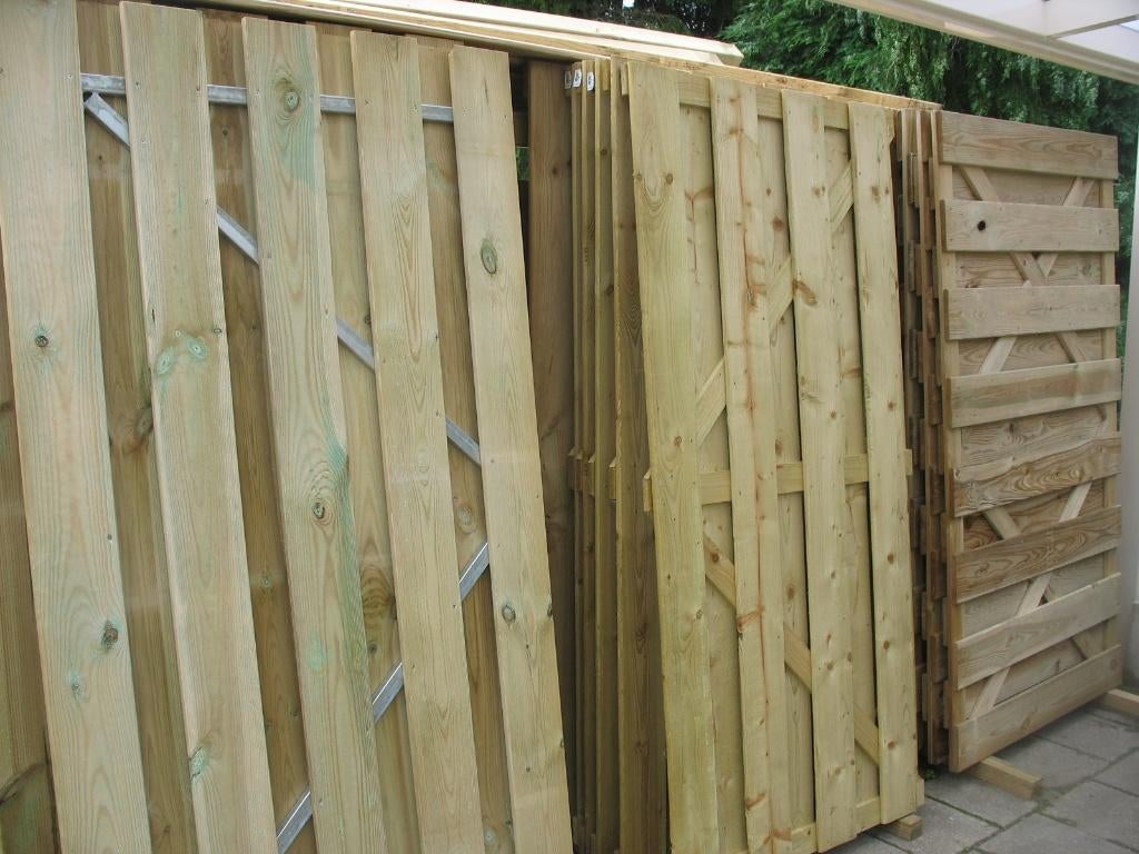 tuindeur met cilinderslot en gegalvaniseerd frame compleet, Ophalen, 100 tot 150 cm, Nieuw, Draaipoort