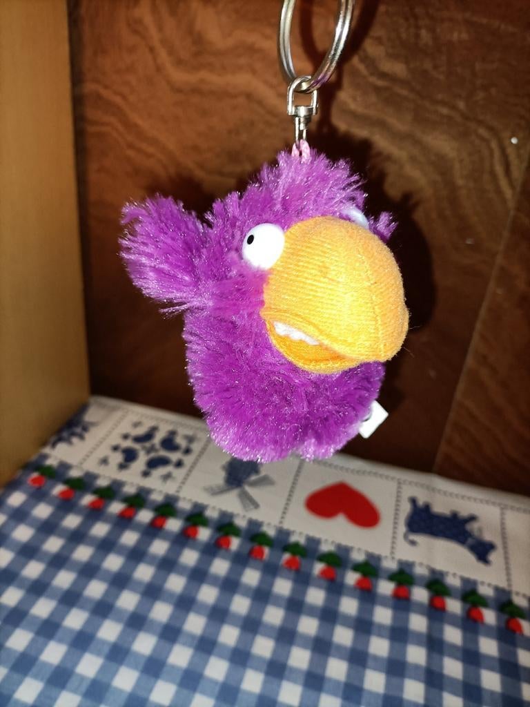 Croky sleutelhanger knuffeltje paars 9 cm, Ophalen of Verzenden, Zo goed als nieuw