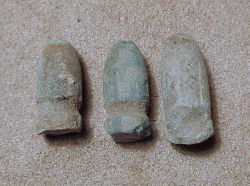 Lot van 3 kogels Beaumont geweer Bodemvondsten, Ophalen, Landmacht, Nederland, Overige typen